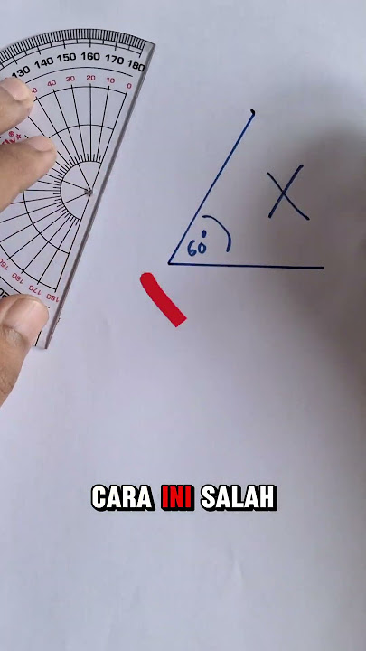Kesalah yang masih sering terjadi saat menggambar sudut menggunakan busur