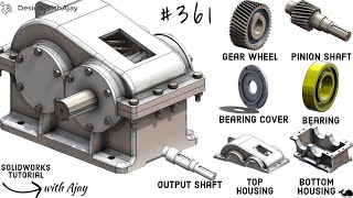 The Ultimate Tutorial: Designing a Single Stage Helical Gear Box (1:2 Ratio)  #361 #designwithajay