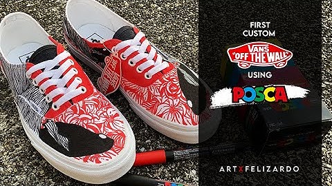 My first ever custom Vans using Posca markers! - (Time lapse)