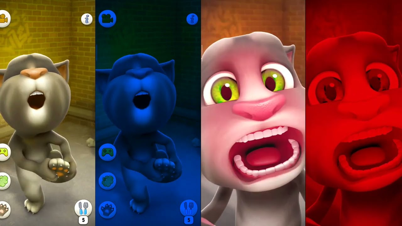 Talking Tom Color New Video | Talking Tom Cat Color Effect Funny Moments Video | Talking Tom