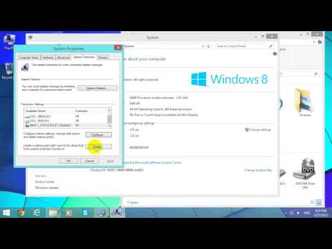 How to create a Restore Point for System Restore (Windows 8.1)