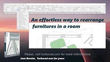 TurboCAD 2018 Ribbon interface moves Furnitures with effortless way
