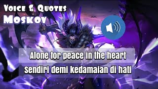 Moskov Voice and Quotes Mobile Legends dan Artinya