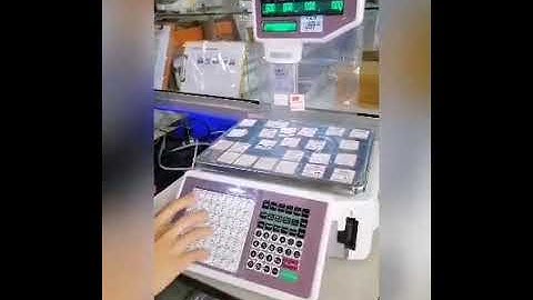 Set Balancing Sticker TM Series 30kg Barcode label printing scale for POS SYSTEM Software HKT2051