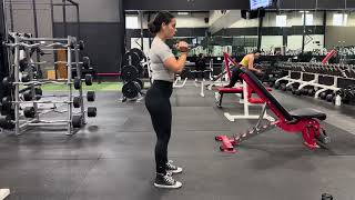 Goblet squat (side view)