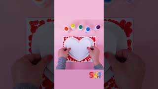 Rainbow Heart Craft 🌈 ❤️ #Shorts #Kidscrafts #Supersimplecrafts