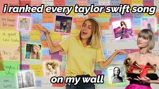 ranking every taylor swift song (on my wall)