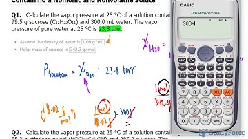 ⚗️ Calculating the Vapor Pressure of a Solution using Raoult’s law (Question 1)