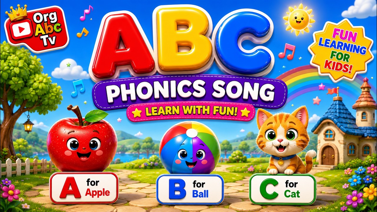 ABC Phonics Song with Objects 🍎 | A for Apple B for Ball | Kids ...