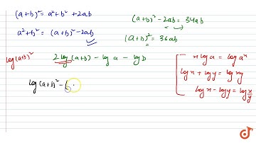 `iF a^2+b^2=34ab , then 2log(a+b)-loga-logb is equal to`