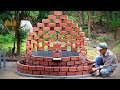 Making an Aquaterrarium with two flowing waterfalls from Bricks