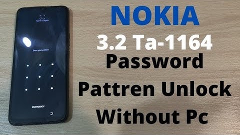 Nokia 3.2 Hard Reset Without Pc | Nokia Ta-1164 Password Pattren Unlock Easy Method