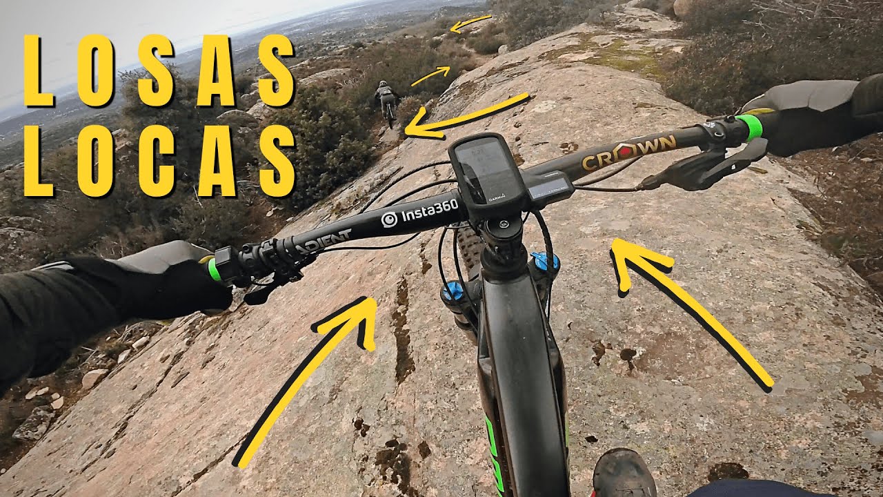 Bajadón inédito por losas de granito en Madrid. Me machaqué un dedo con una mole en mountain bike.