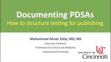 Documenting PDSAs & Publishing QI work
