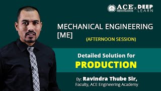 GATE 2021 MECHANICAL ENGINEERING[ME] - DETAILED SOLUTIONS FOR PRODUCTION | AFTERNOON SESSION