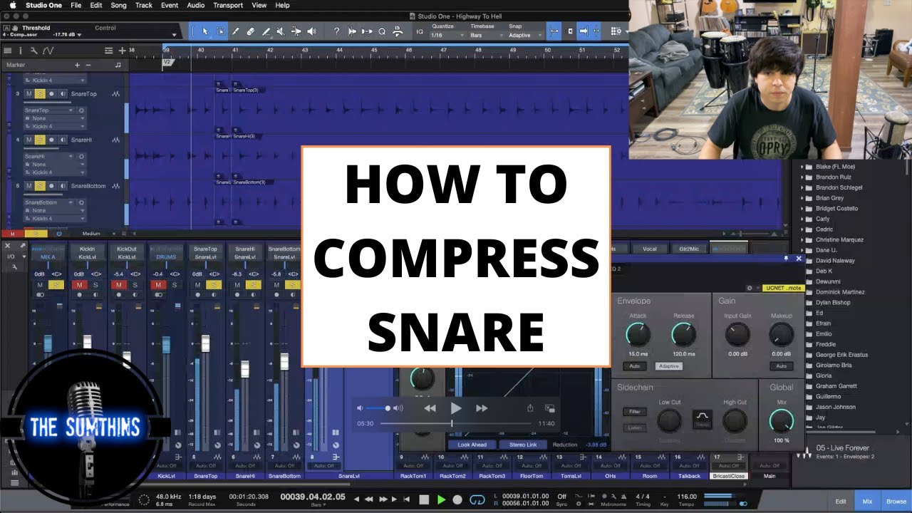 How To Compress Snare Drum Step By Step (Drum Mixing Tips) YouTube