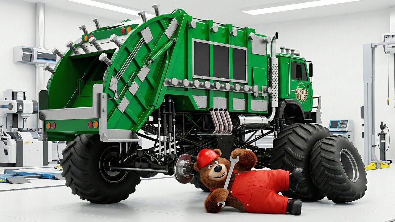 What Happens When a Garbage Truck Is Built Like a Monster Truck? 🚛🔥 | Funny Beast Garage Animation