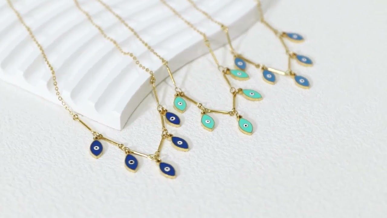 Blue Evil Eye Necklace with Pendant | Wholesale Jewelry for Small Business
