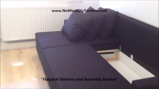 IKEA Lugnvik Corner sofa-bed with with chaise longue and storage "Please feel free to leave your reviews" Why not watch again 