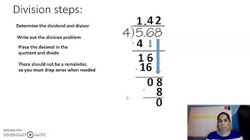 Dividing decimals with whole numbers