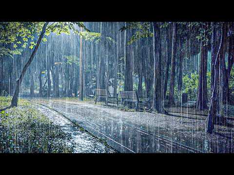 You Will Fall Asleep Faster Than You Think | Heavy Rain Sounds Insomnia Relief Deep Sleep