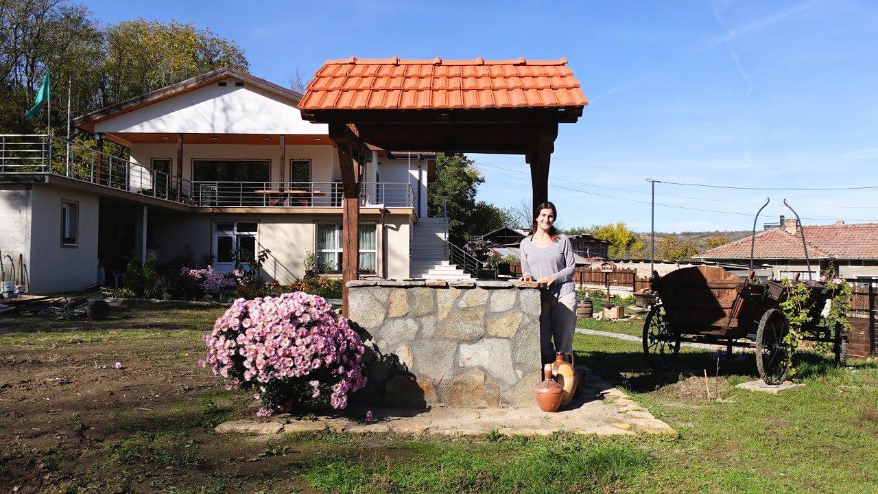 Изграждане на декоративен кладенец 🪚💧| Живот на село 🏡