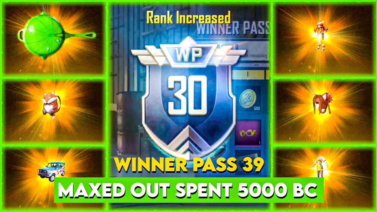 Winner Pass Season 39 Full Maxout || Pubg Mobile Lite New Winner Pass Maxout || 