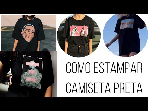 DIY:COMO ESTAMPAR CAMISETA PRETA EM CASA,CUSTOMIZANDO CAMISETA PRETA |may vic