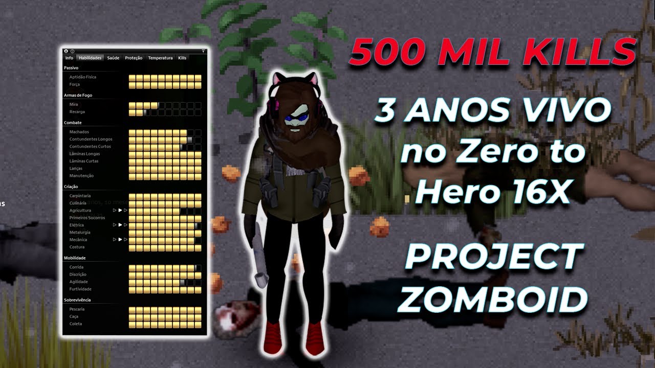 LIVE PROJECT ZOMBOID 16X ZERO TO HERO | 550 MIL K1LLS 3 ANOS VIVO - YouTube