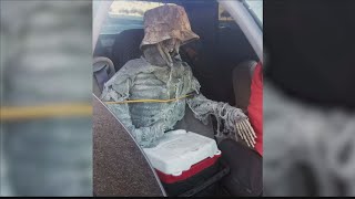 Man cited for using fake skeleton to drive in HOV lane