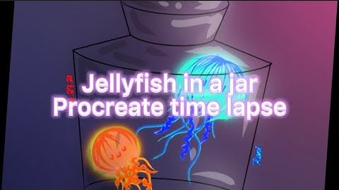 Jellyfish in a jar - Procreate Timelapse