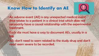 Documenting Adverse Events As A Clinical Research Coordinator