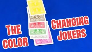 The Color Changing Jokers (easy to do) - #cardmagic #cardtrick #magic #magician #magictrick 