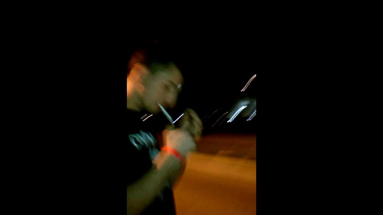 Drunk ass dude walking down street.