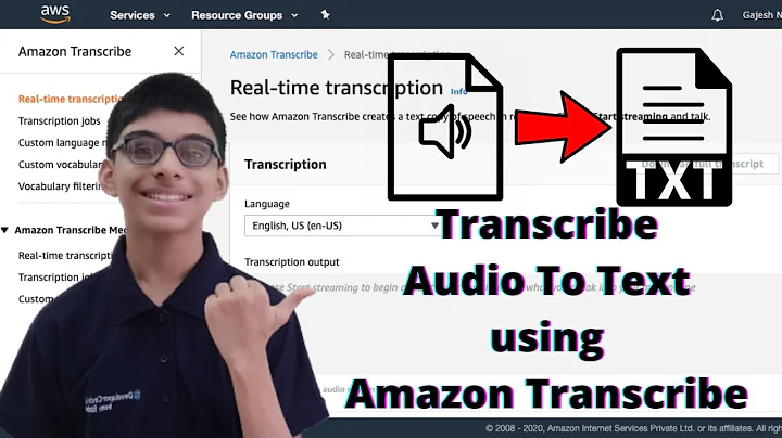 How to Transcribe Audio to Text using Amazon Transcribe - AWS Tutorial #2
