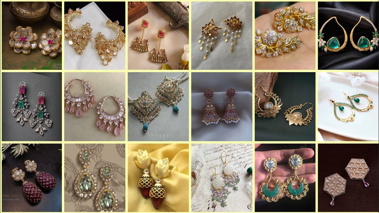 Самые красивые идеи дизайна золотых сережек для вечеринок для девушек