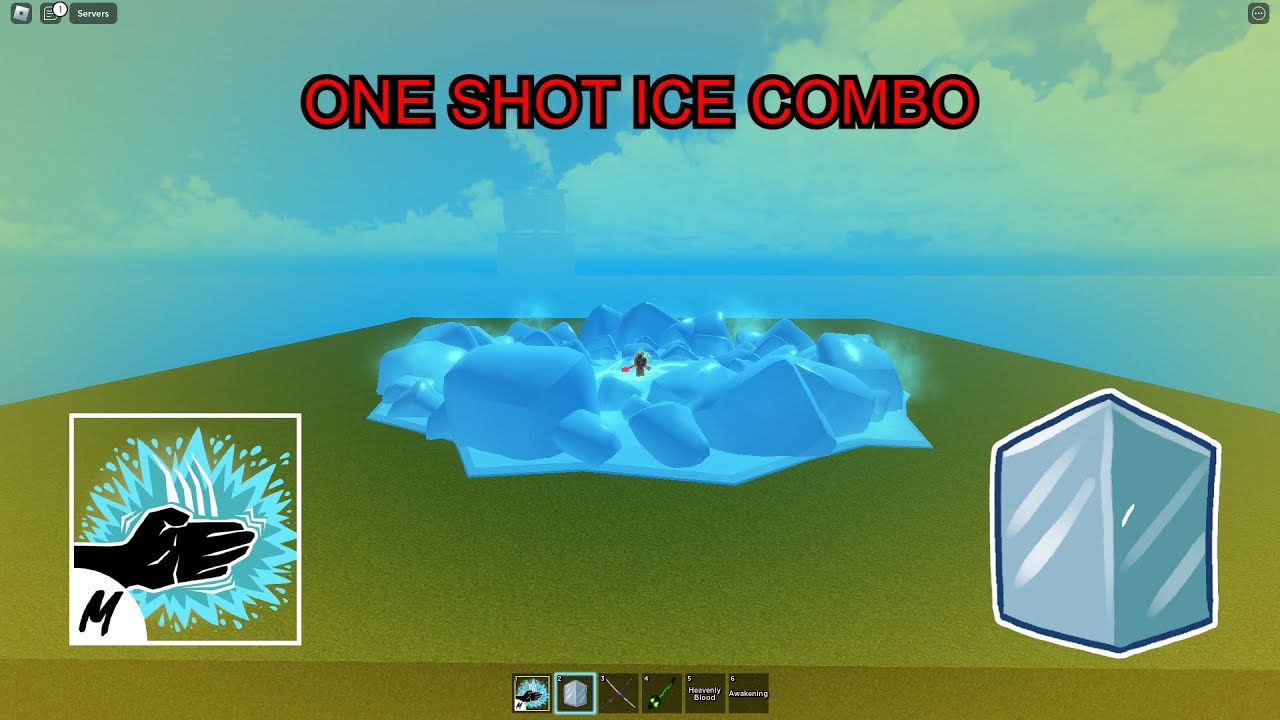 Ice fruit ONE SHOT COMBO blox fruit (bounty hunting) YouTube