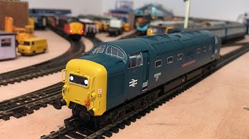 Bachmann Class 55 004 Deltic DCC Sound review and run round on the layout