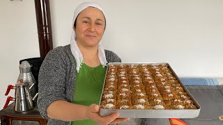 Burma Baklava Tatlisi - Kuru Sebze Kavurmasi - Ev Yapımı Köy Lezzetleri
