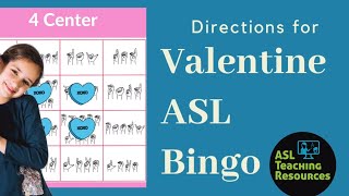 Direction for using ASL Valentine Bingo Cards (& Free Sign Language Tools)
