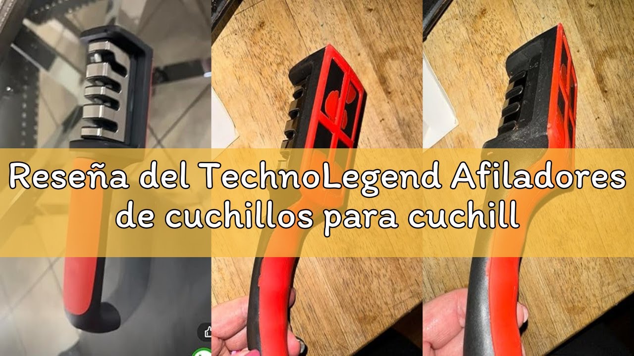 Reseña del TechnoLegend Afiladores de cuchillos para cuchillos de cocina, acero inoxidable, 4 en 1,