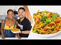 How To Make Chicken & Pork Lo Mein/Chinese Noodles | Foodie Nation