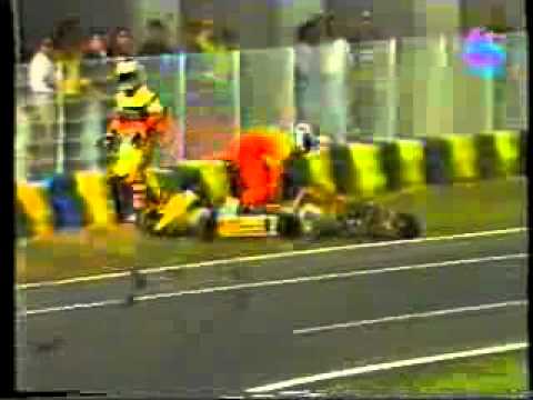 Jos Verstappen with his tecno kart ( crash ) - 1991 Formula K
