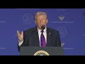 Trump defends administration’s tactics on immigration and election investigations