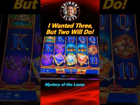 I Wanted Three, But Two Will Do! BIG WIN in Mystery of the Lamp #shinobislots #shorts #shortfeed