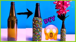 Easy Dot MANDALA Bottle painting | DIY Bottle Art | S crafts