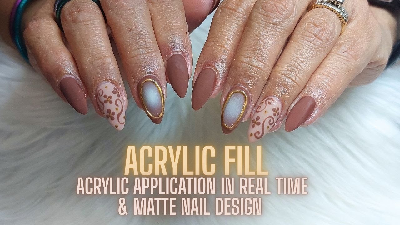 Acrylic Fill | Acrylic Application In Real Time & Matte Nail Design