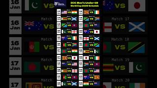 ICC Men's Under-19 World Cup 2026 Schedule | U19 World Cup 2026 Schedule #U19WorldCup2026