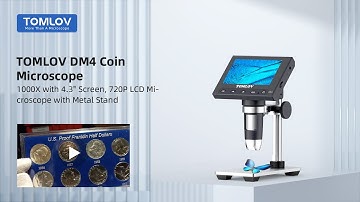 TOMLOV DM4 4.3" Digital Microscope with 32GB TF Card 1000X