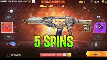 5 SPINS ON MAGMA ERRUPTION MYTHIC DROP REDUX FOR PEACEKEEPER MK2 ARTIFACT